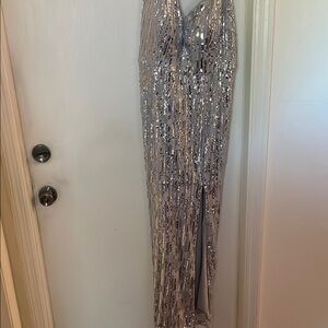 Silver and Gray Sequin Dress